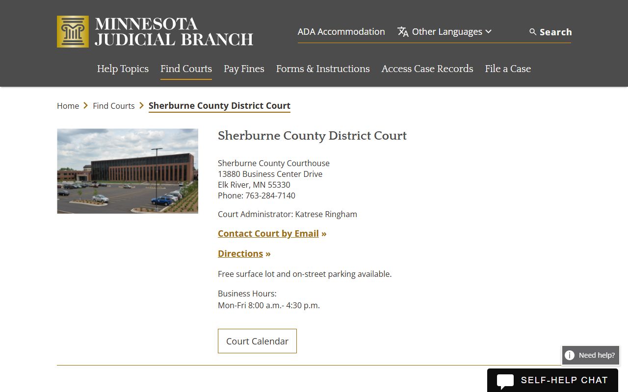 Sherburne County District Court Minnesota background check court records