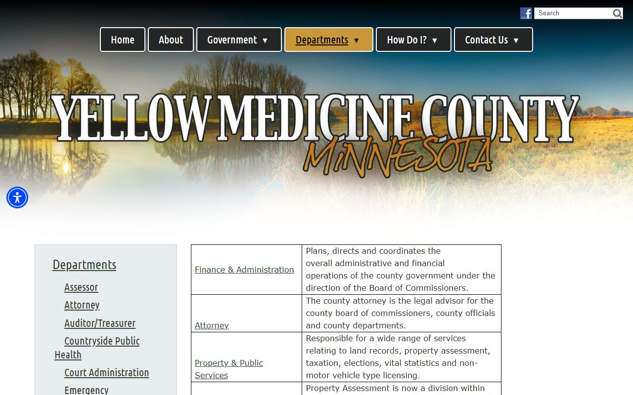 Yellow Medicine County Sheriff's Office website for background check and public record request information