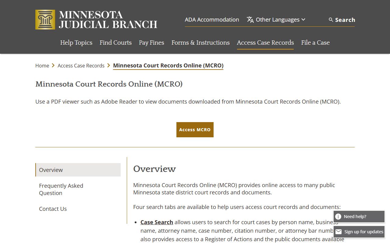 Minnesota background check - Minnesota Court Records Online MCRO search